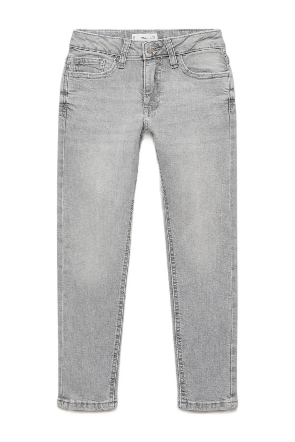 Mango Kids waist slim fit jeans grijs