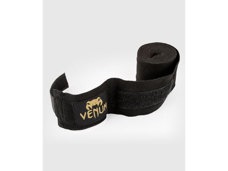 Venum Kontact Boxing Handwraps Schwarz / Gold, 4 m Boxbandagen