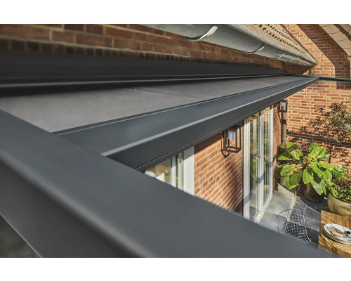 SOLUNA Pergola met stoffen dak 4x4, doekdesign 8445, frame RAL 7016 antracietgrijs, aandrijving rechts inclusief motor, wandschakelaar (wandmontage)