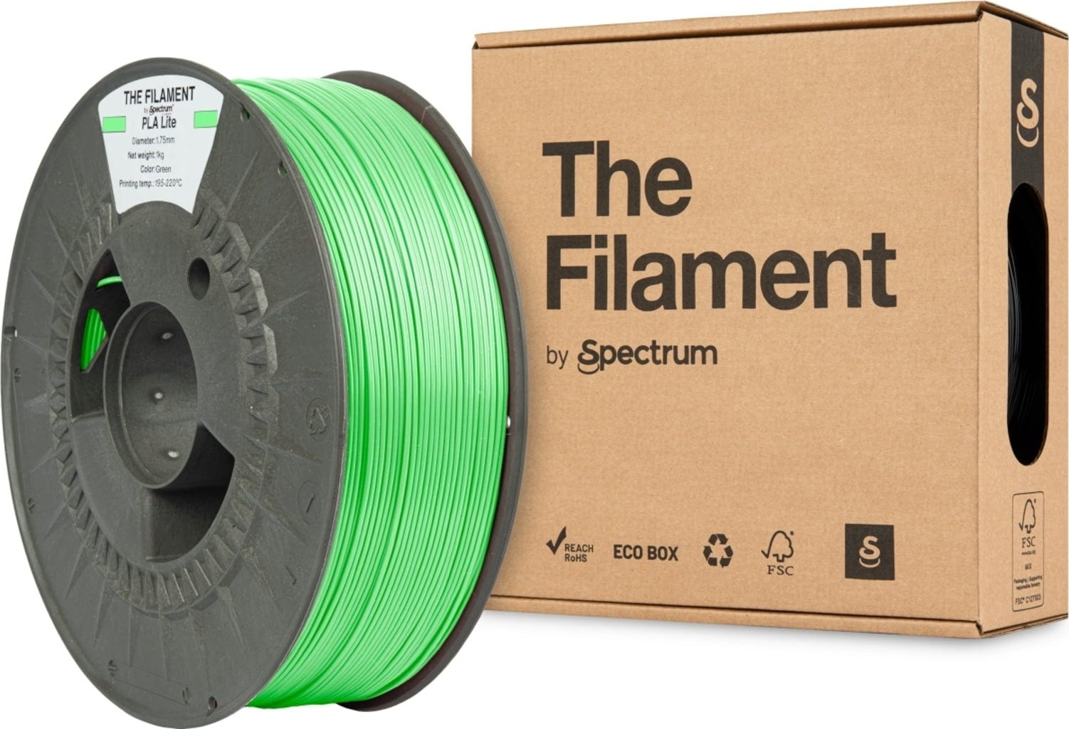 The Filament  PLA Lite Green, 1,75 mm / 1000 g    Zuverlässiges PLA Filament für den Alltag in Green