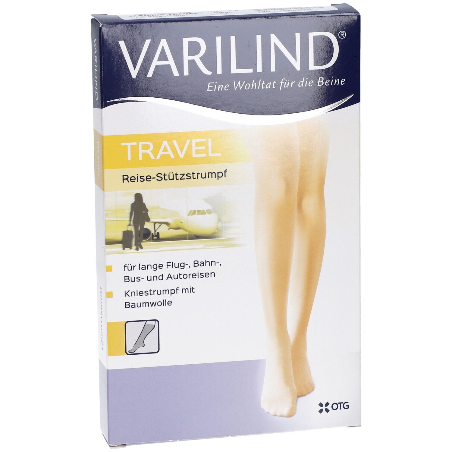 VARILIND® Travel Kniestrümpfe 180 DEN beige Gr. M (40-42,5)