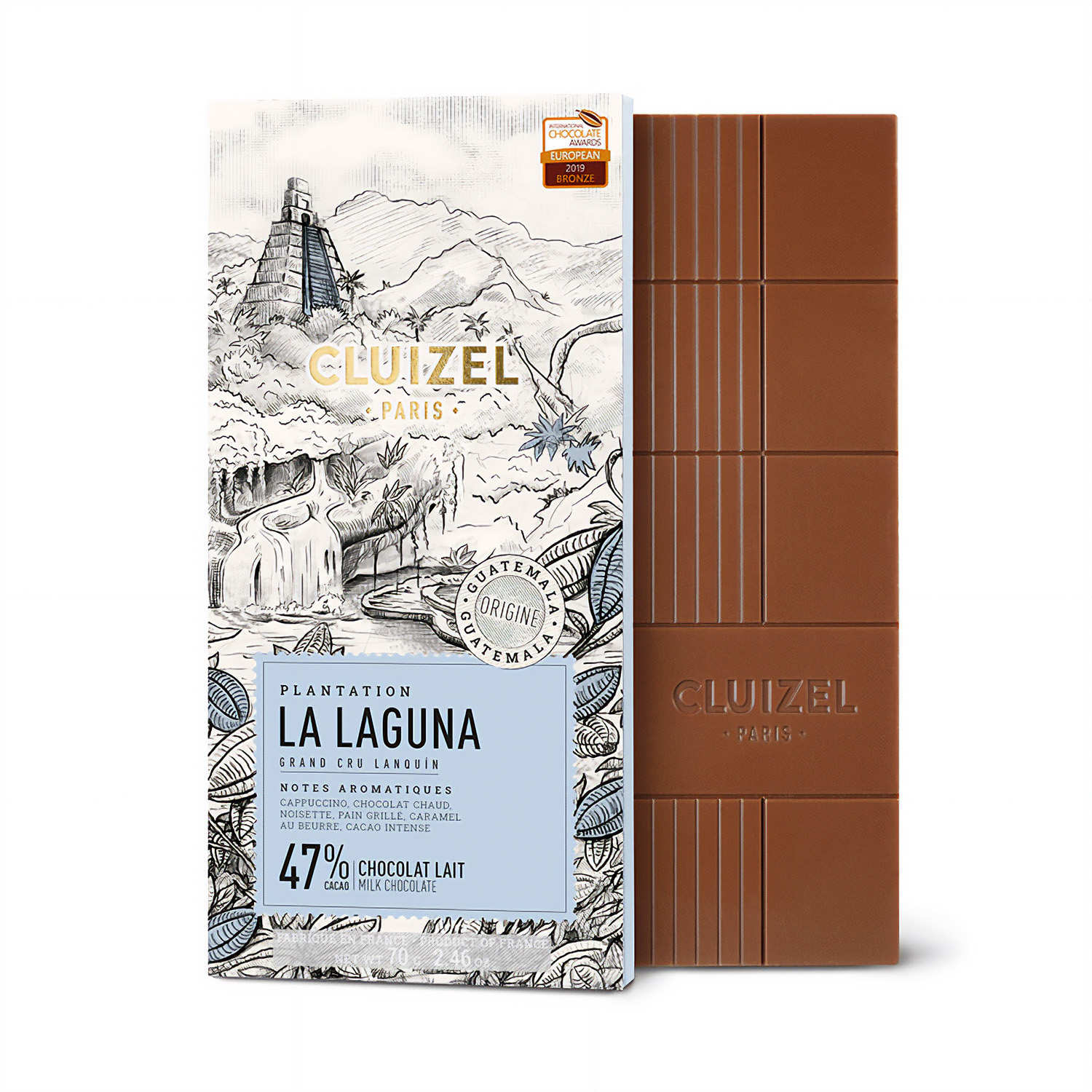 Tablette de chocolat de plantation - La Laguna Lait 47%