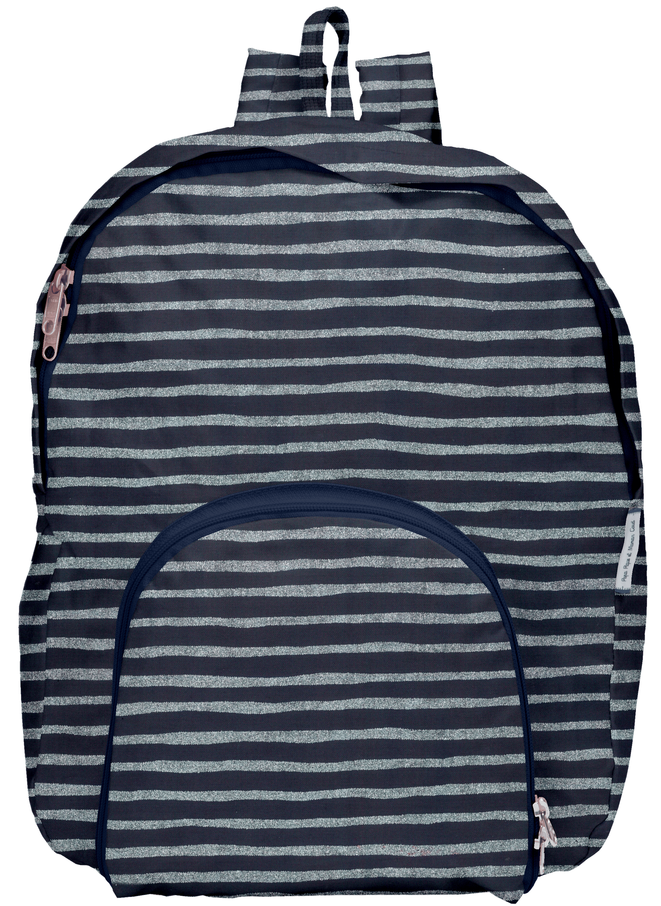 Sac À Dos Pliable Rayé Argent Marine