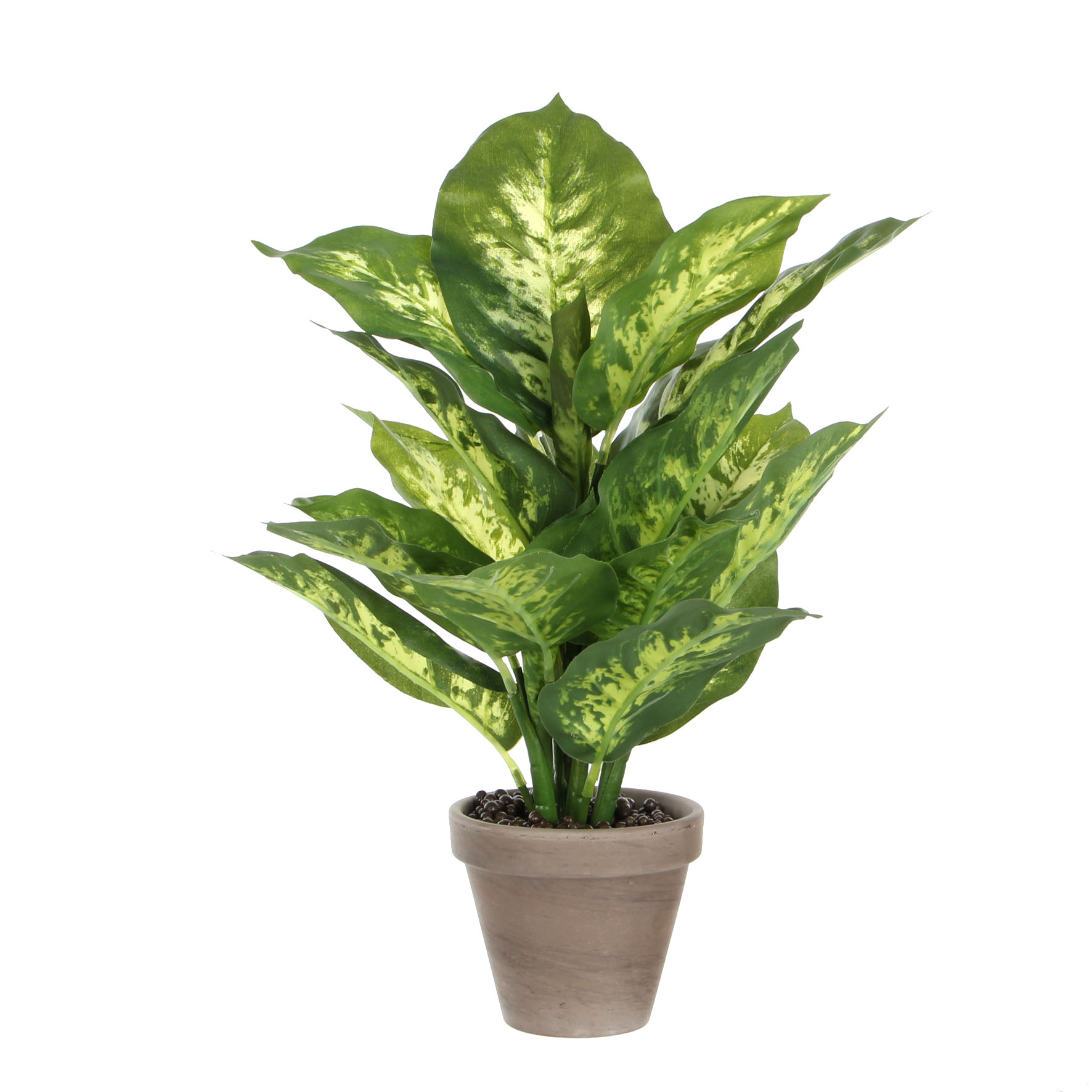Mica decorations - dieffenbachia artificielle vert en pot h40