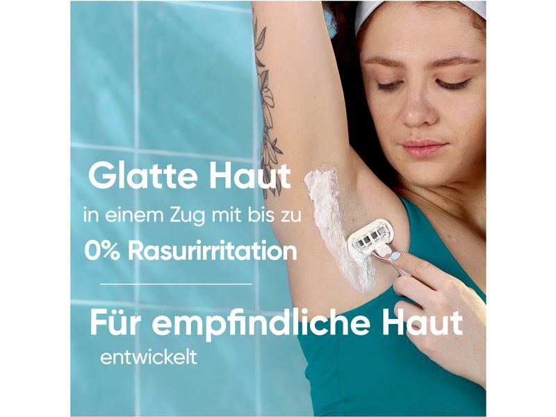Gillette Venus Rasierklingen Pro Smooth Sensitive 10 Stück Ersatzklingen für Damen mit wiederverwendbarem Metallgriff und Duschhalterung