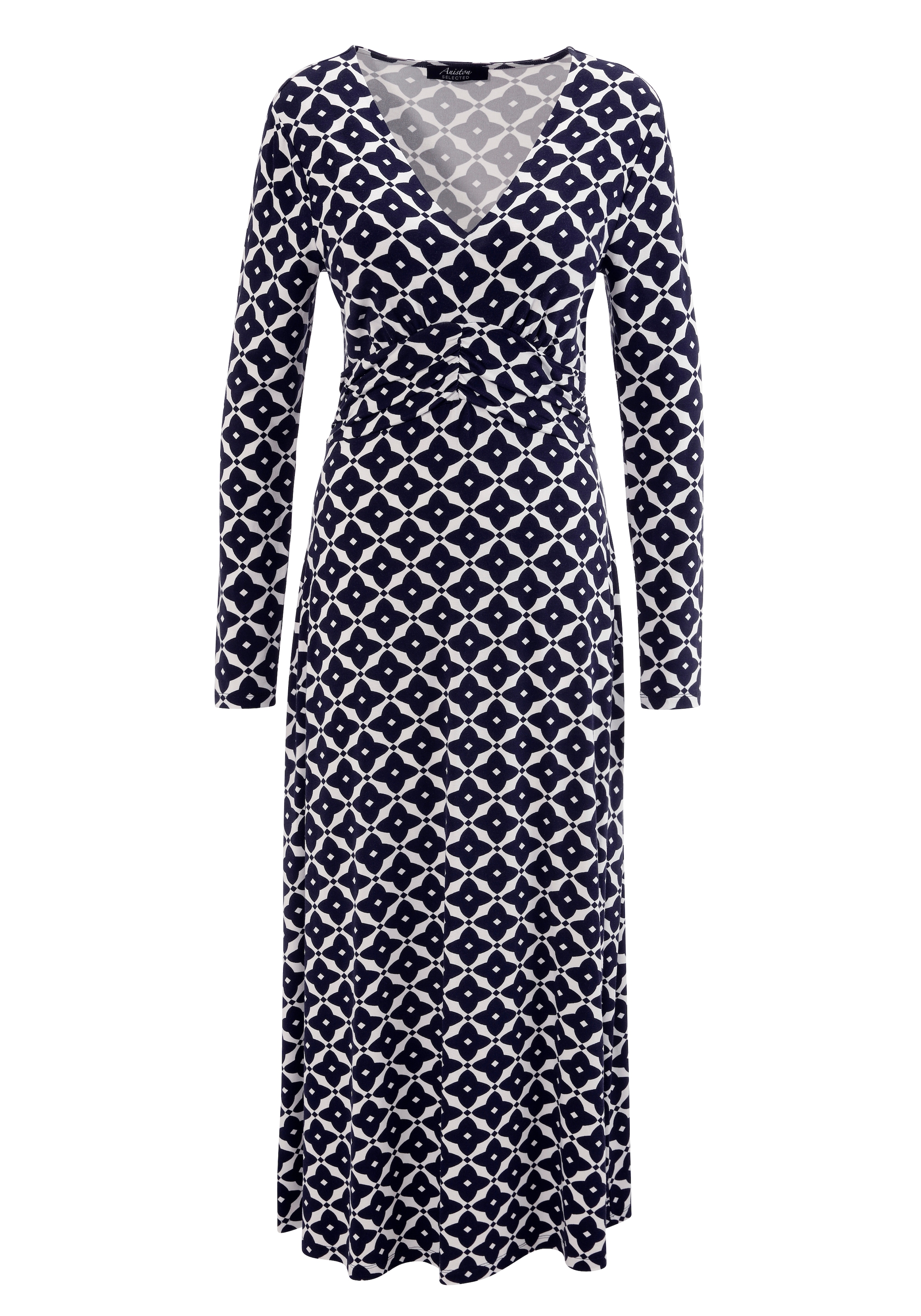 Aniston SELECTED Midikleid mit eleganten, grafischen Druckverlauf