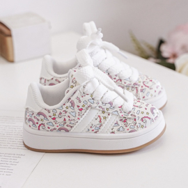 White unicorn sneakers