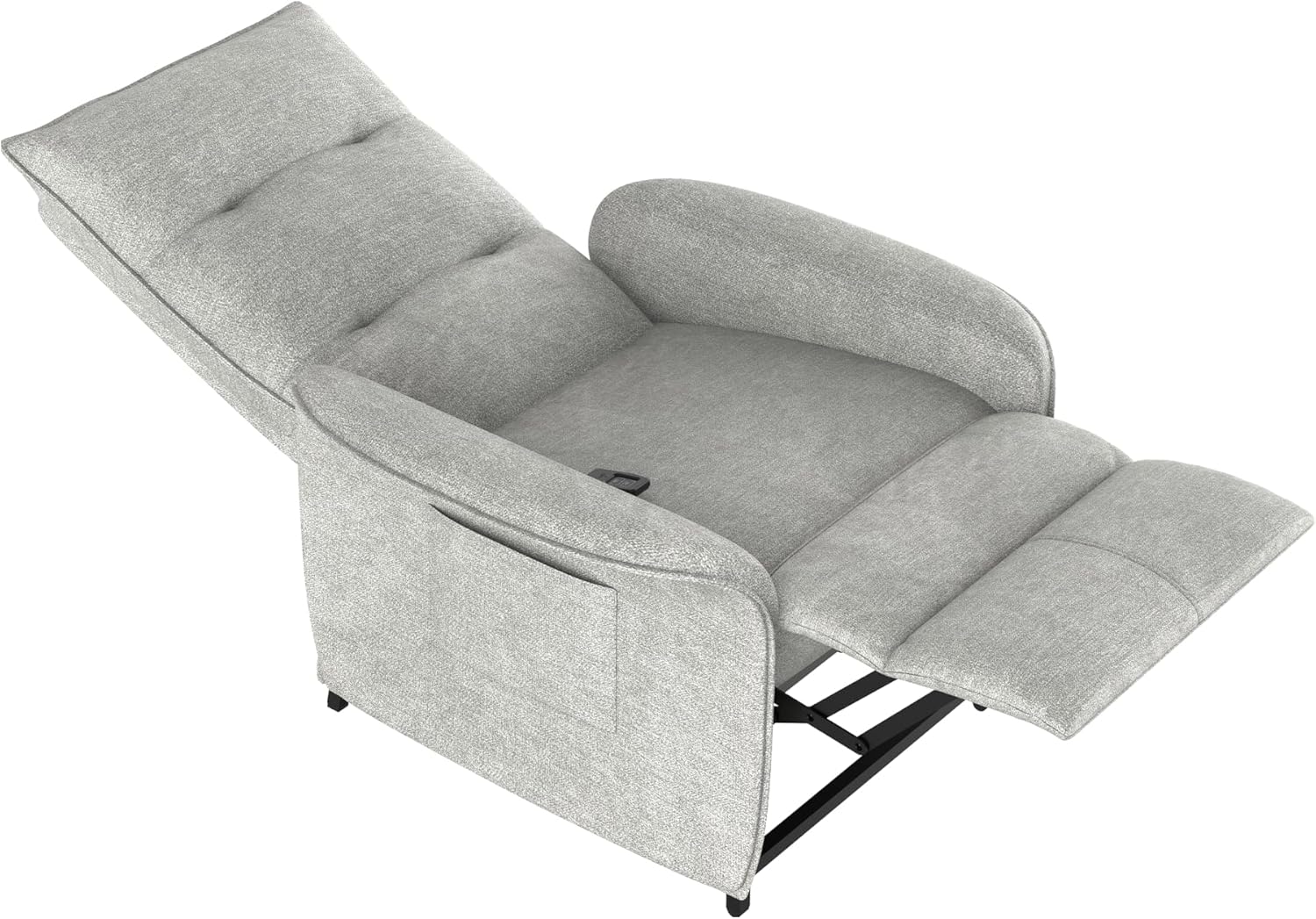 [en.casa] Elektrischer Sessel Relaxsessel mit Liegefunktion Elektronisches Einzelsofa Polstersessel Liegesofa Fernsehsessel Savukoski 102x58x81cm Hellgrau