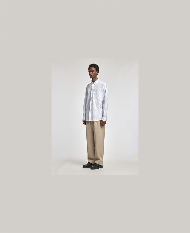 Annarr ANRRELAXROAR-POPLIN SHIRT LS Cashmere blue/skyway/white