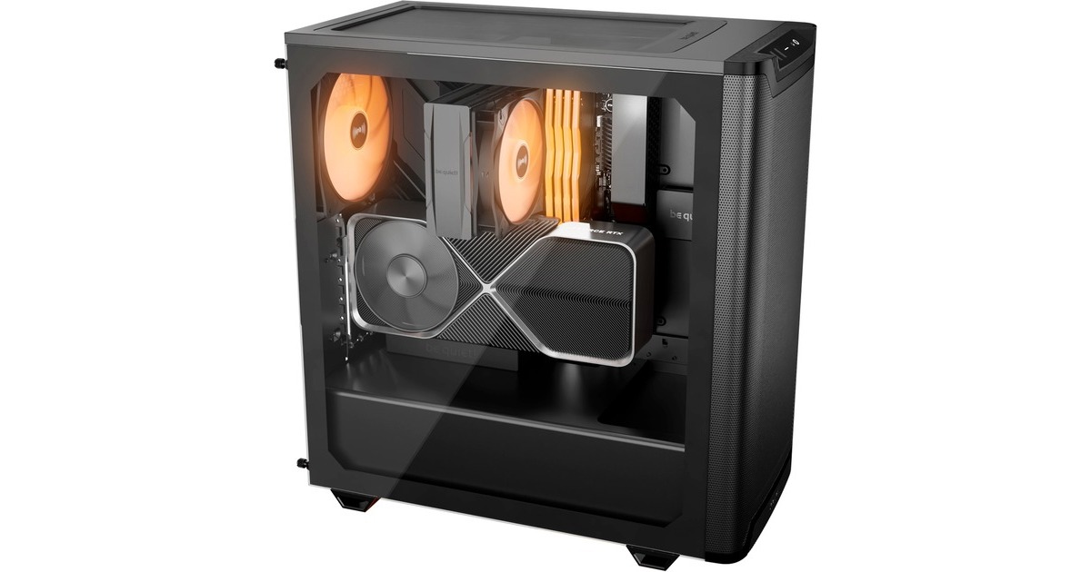 be quiet!PURE BASE 501 LX midi tower behuizing  (Zwart | 2x USB-A | 1x USB-C | RGB | Tempered Glass)