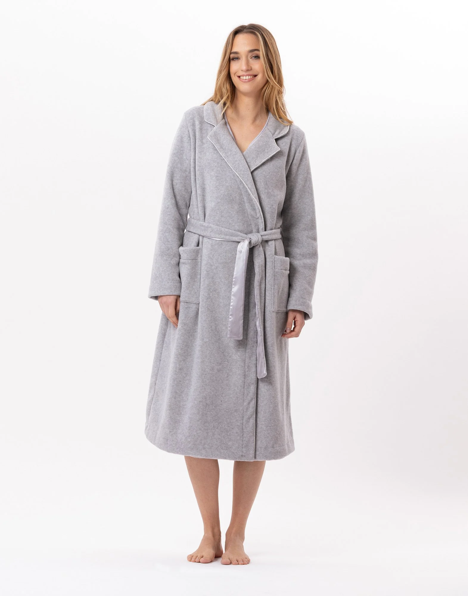 ESSENTIEL 865 - Peignoir en polaire | Gris