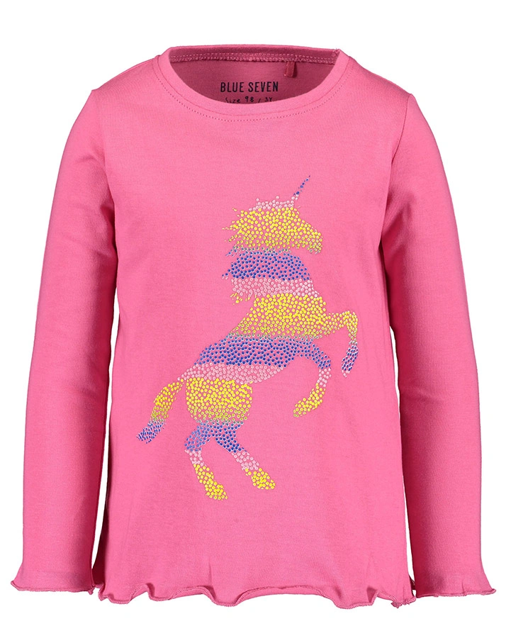 Langarmshirt FRIENDSHIP – HORSE in pink