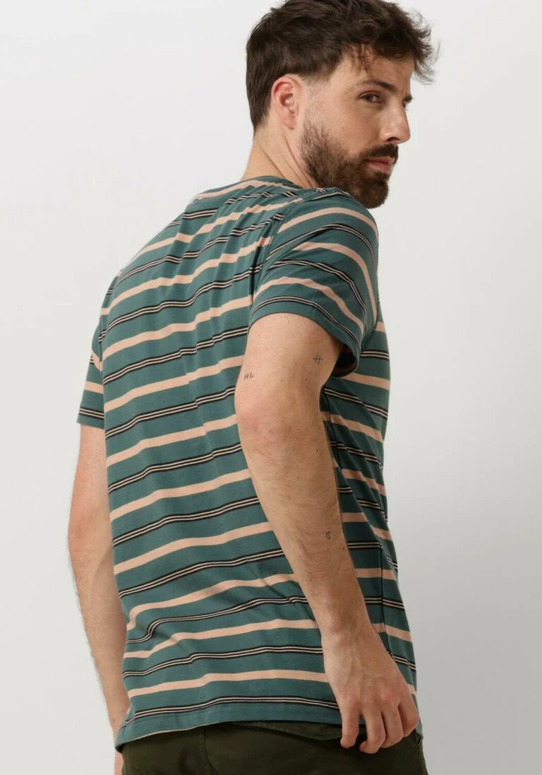 PME LEGEND groene pme legend t-shirt short sleeve r-neck yd stripe jersey