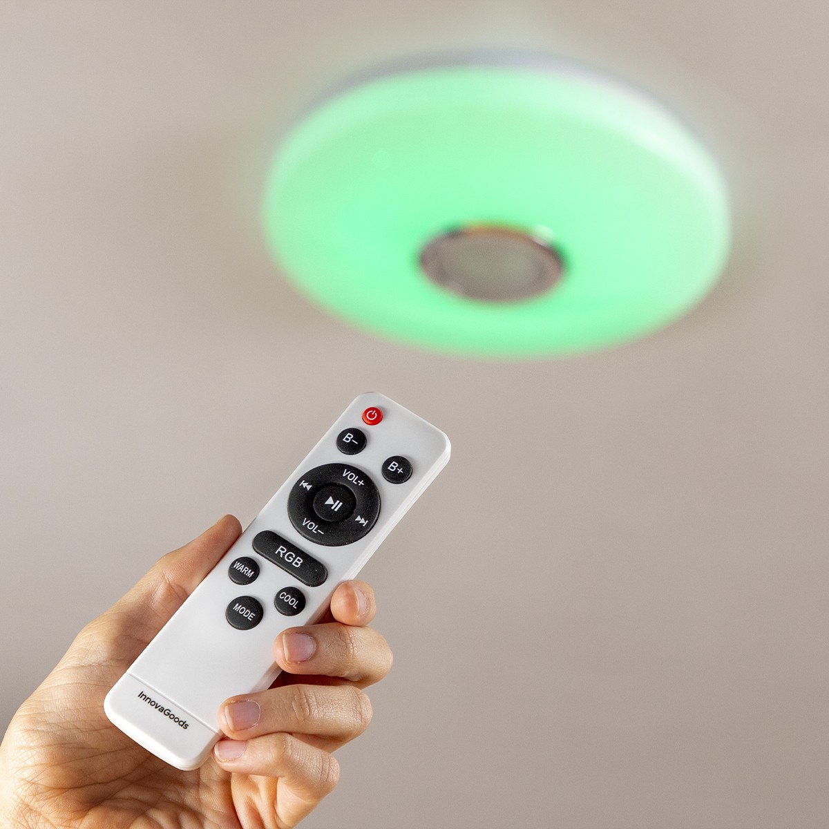 Plafonnier LED  Bluetooth - Haut-parleur & éclairage multifonction