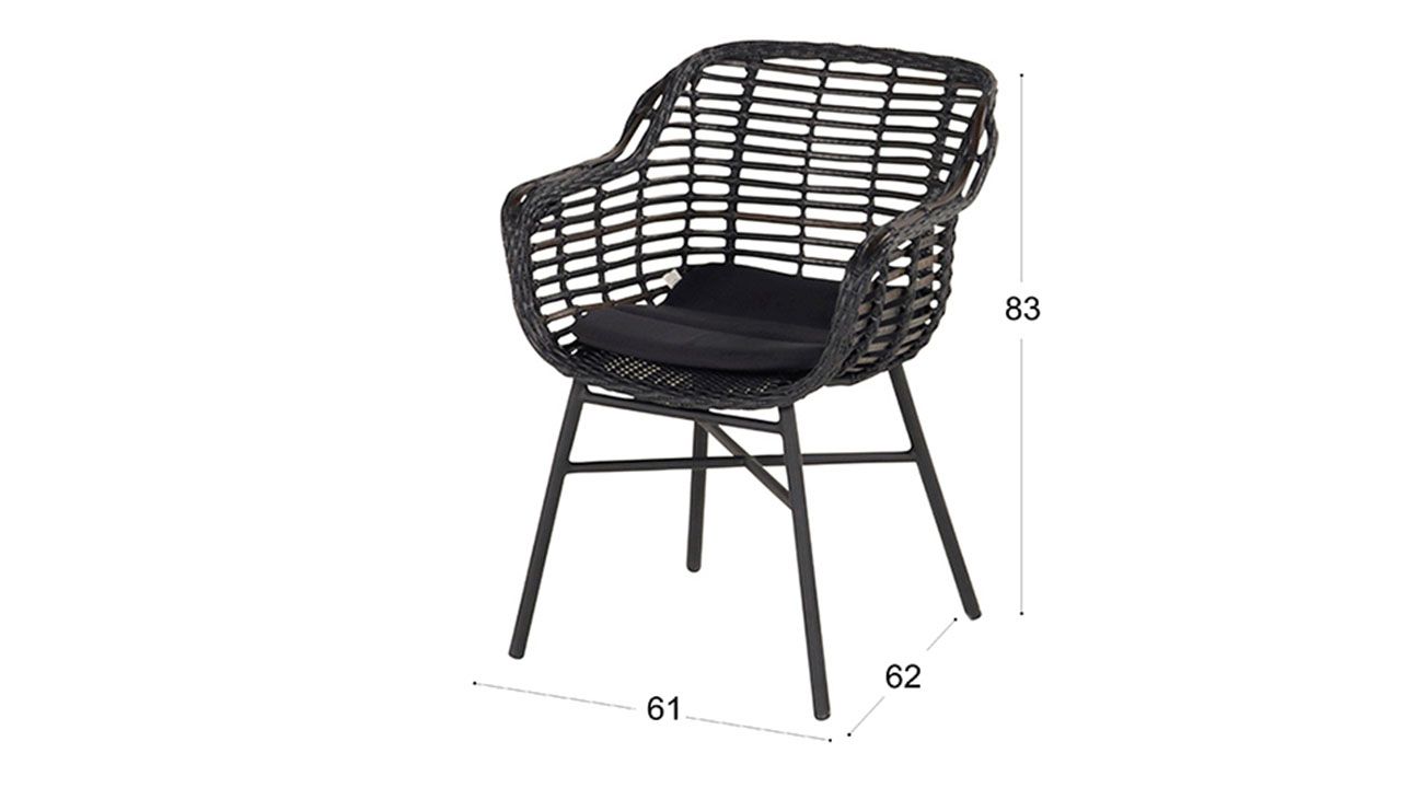Tuinstoel 53.611.008 Cecilia B61 x D62 x H83 cm