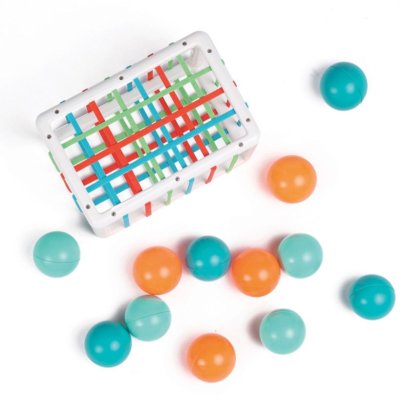 Cube de manipulation avec balles - Ecru