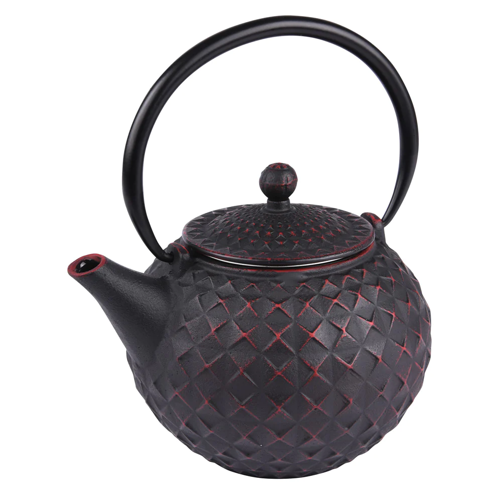Théière en fonte Octo noire avec filtre inox 1 litre Table passion