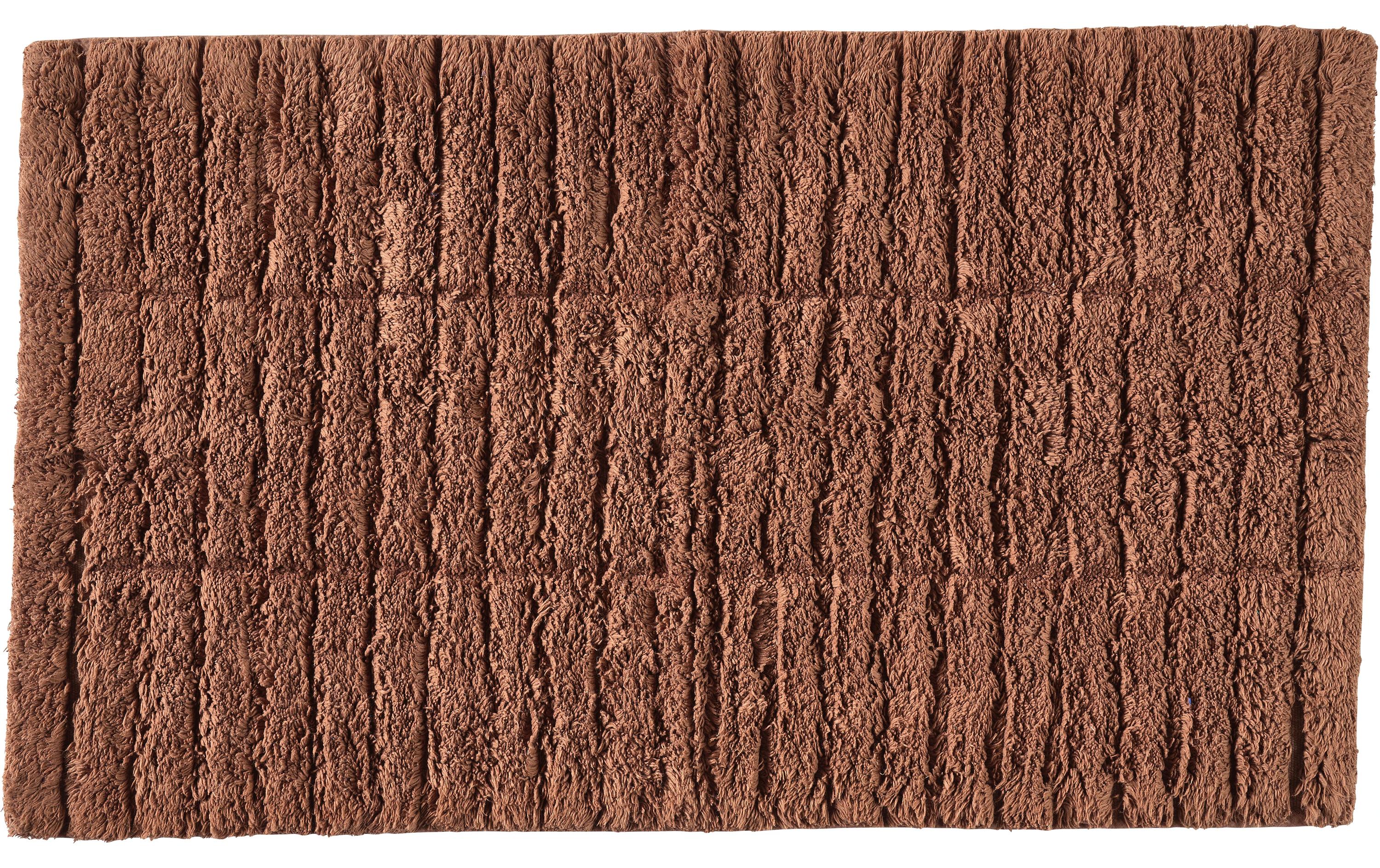 Badteppich Tiles 50 x 80 cm, TerracottaRutschfester Duschteppich aus 100% Baumwolle