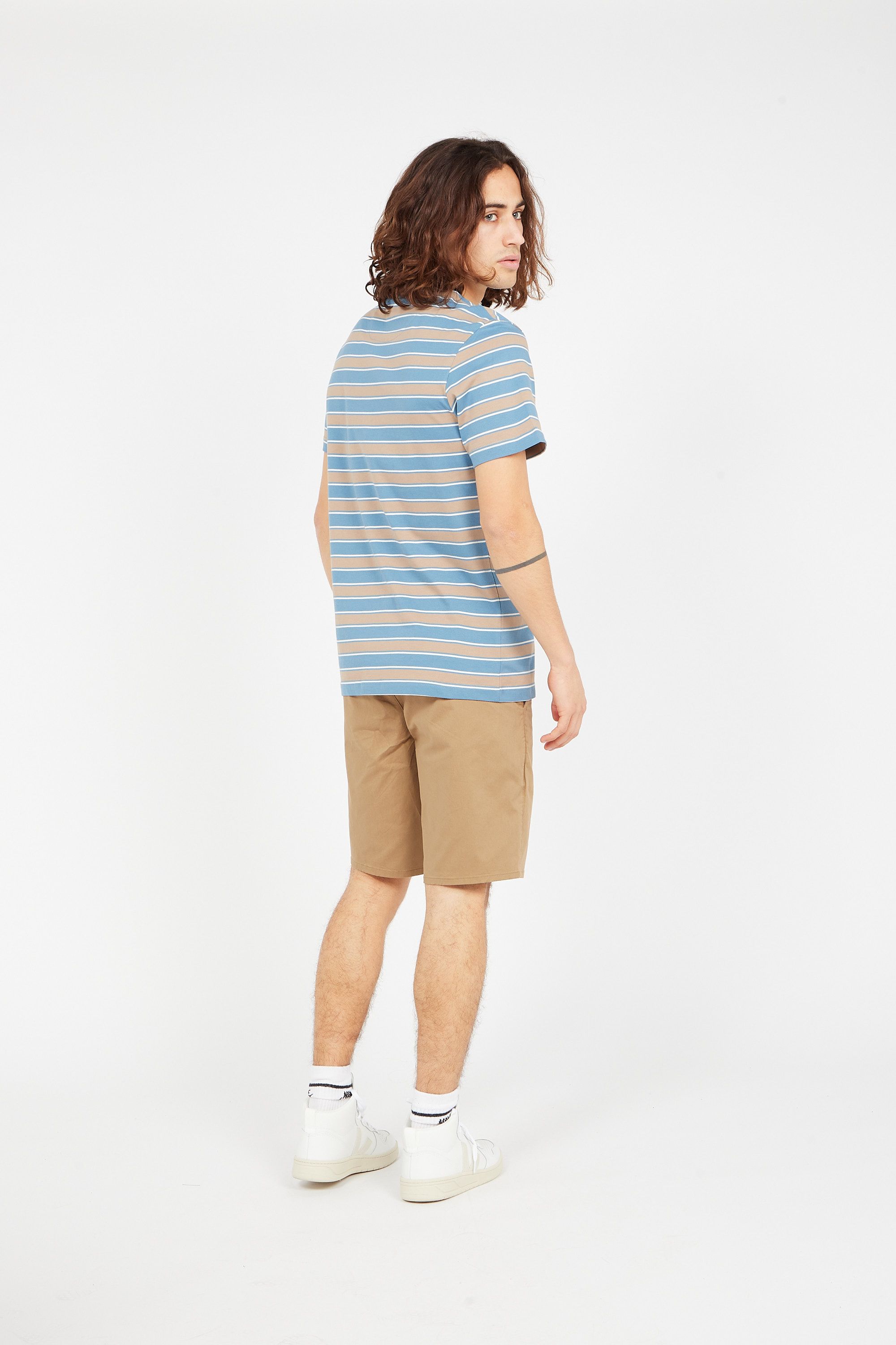 FARAH Short chino en coton HAWK Beige