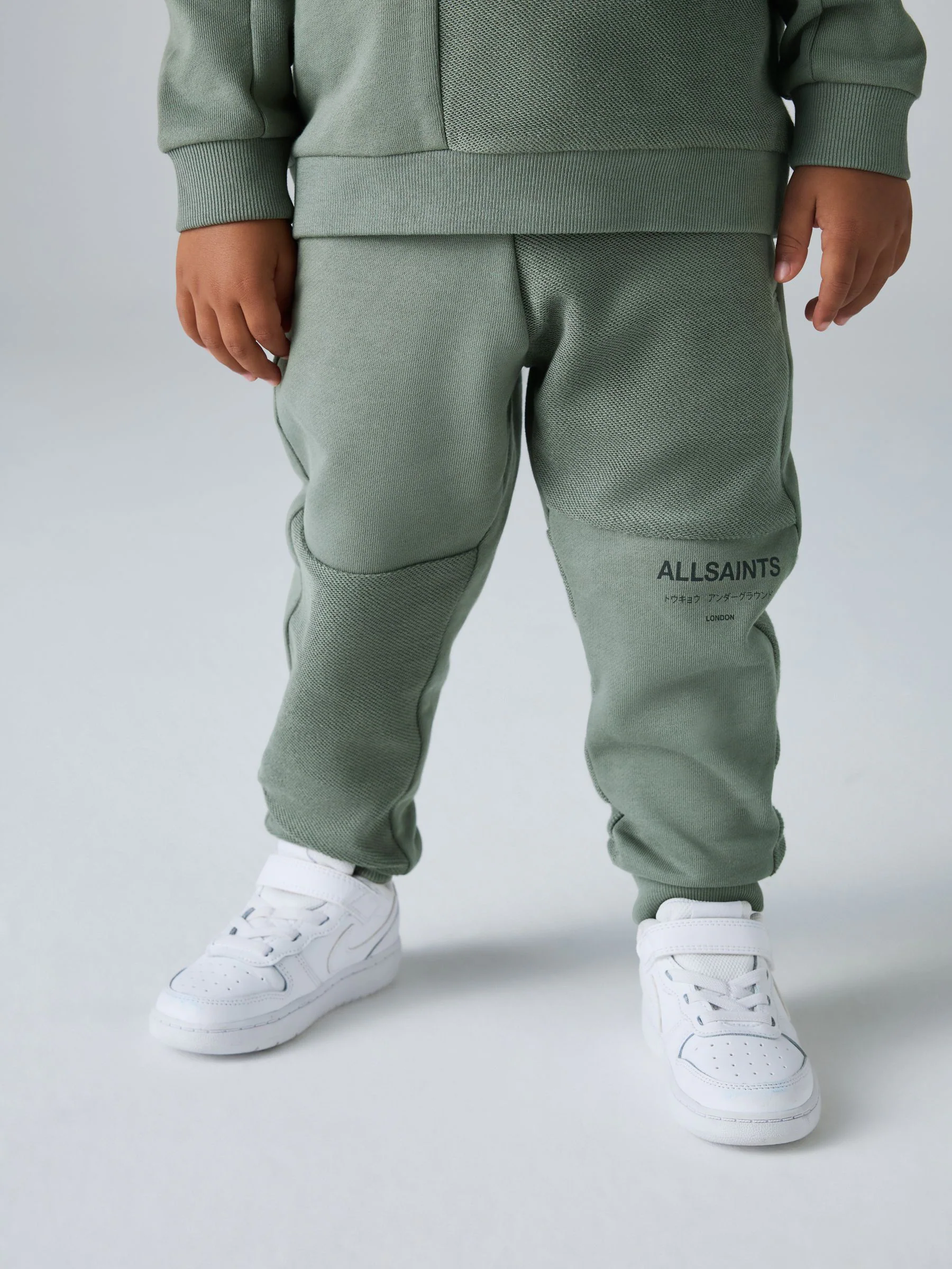 Dusky Green/Textured - smALLSAINTS Underground Oversized Younger Boys Sweatshirt and Joggers Set