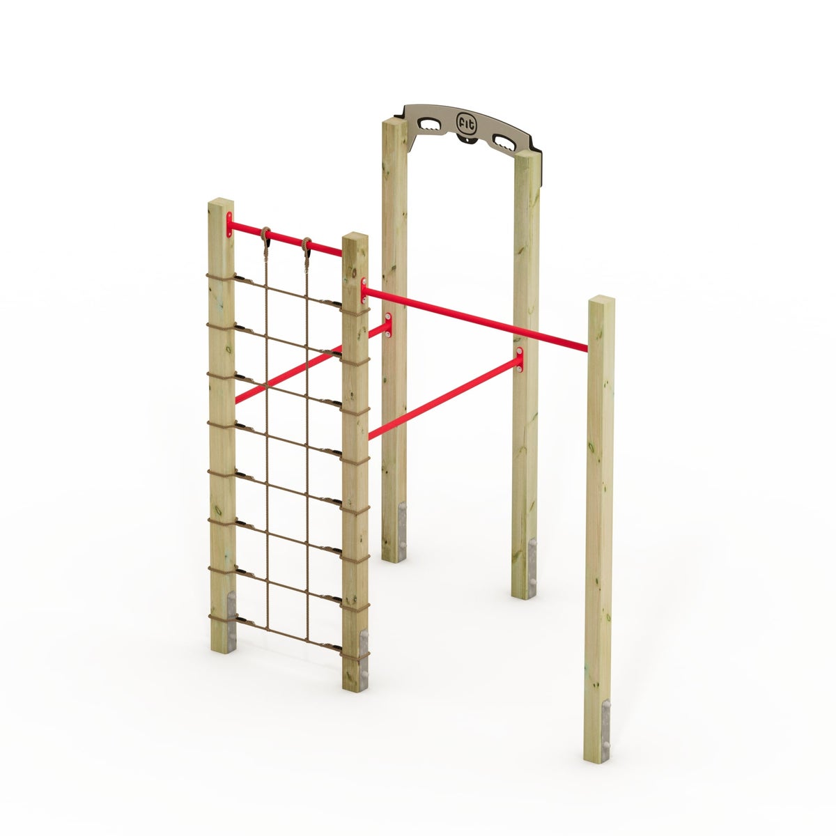 WICKEY FIT Base 520 – outdoor fitnesstoestel – rood
