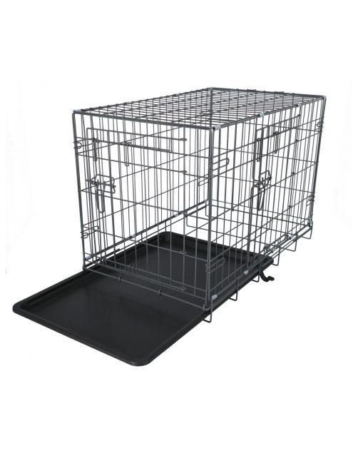 Adori Safety+ Bench Met 2 Deuren Grijs - Hondenbench