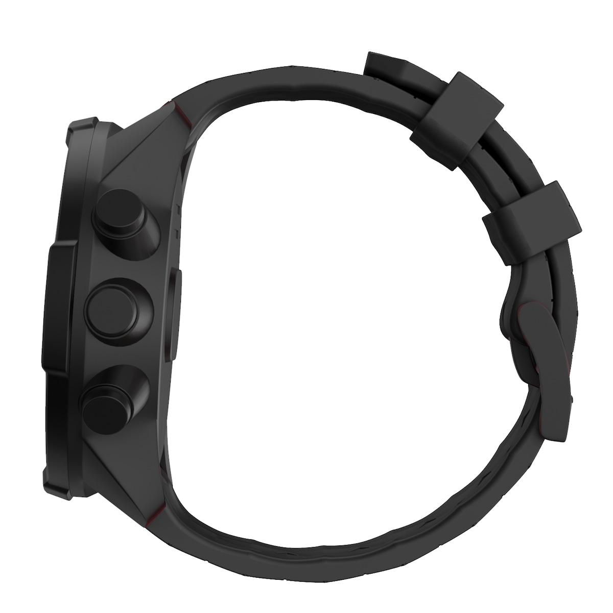 Klokkereim til Suunto Spartan Sport Wrist HR/9 Baro/9/D5/7 (24 mm) silikon Sort  model 1