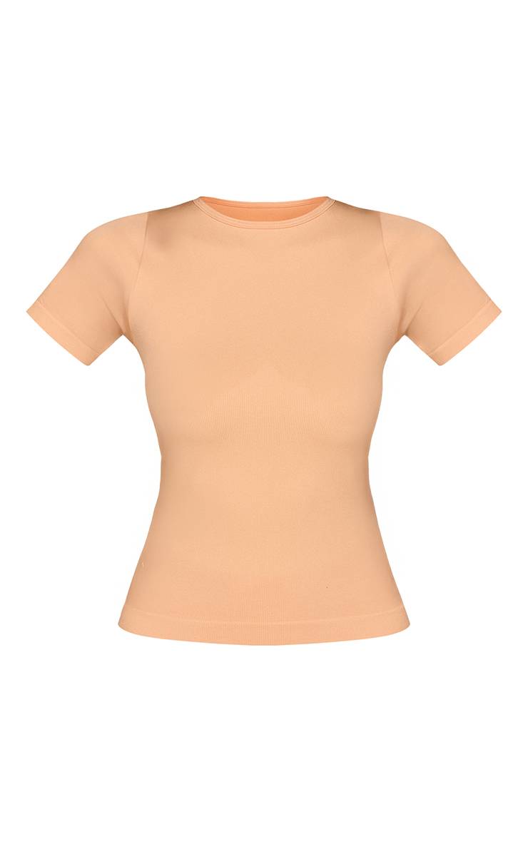 Pêche Ensemble T-shirt De Sport Sans Couture Et Short Scrunch Bum