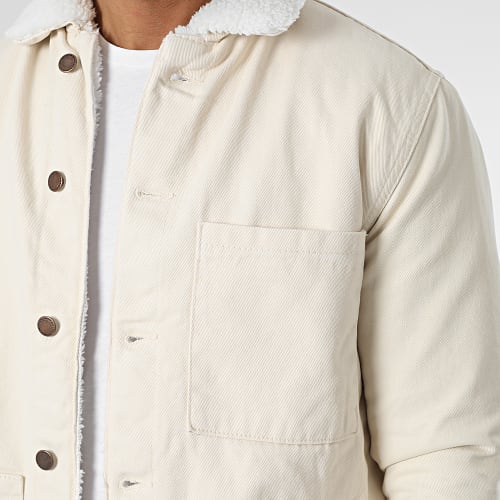 Veste Jean Col Mouton 604-9 Beige Clair