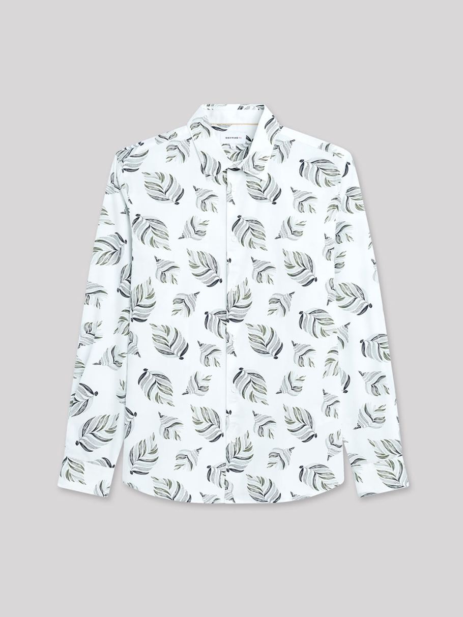 Chemise slim en satin végétale