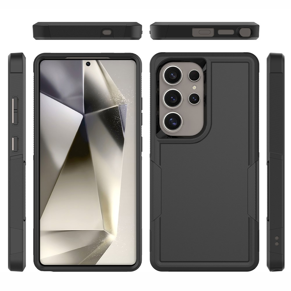 Samsung Galaxy S25 Ultra Outdoor Hybrid Hardcase Hülle   TPU Einlage - Schwarz
