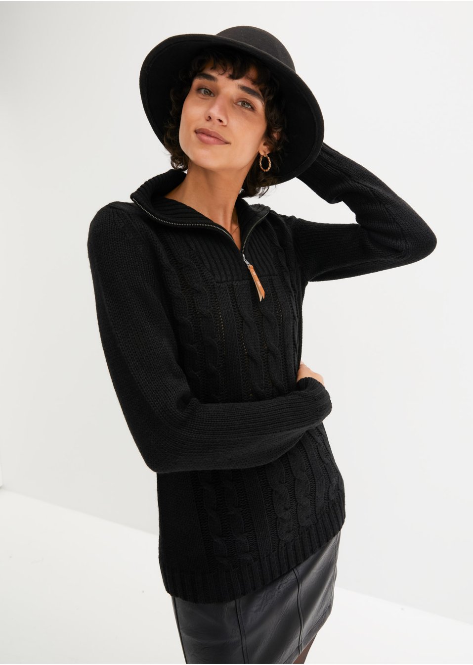 Pull camionneur à motif torsadé