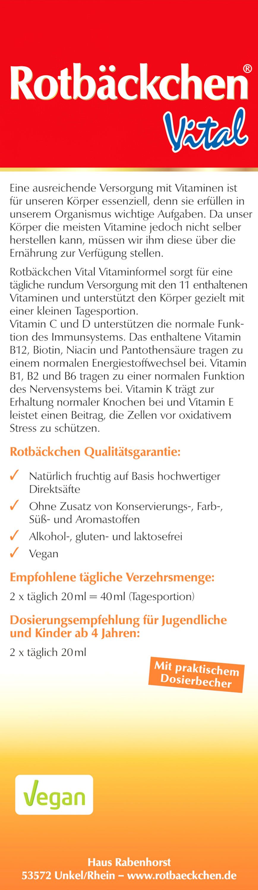 Rotbäckchen Vital Vitaminformel