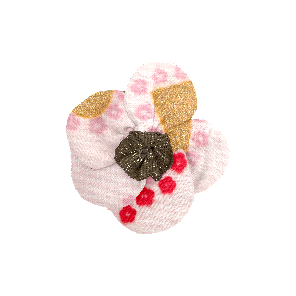 Mini Barrette Pétales De Fleur Petits Coeurs