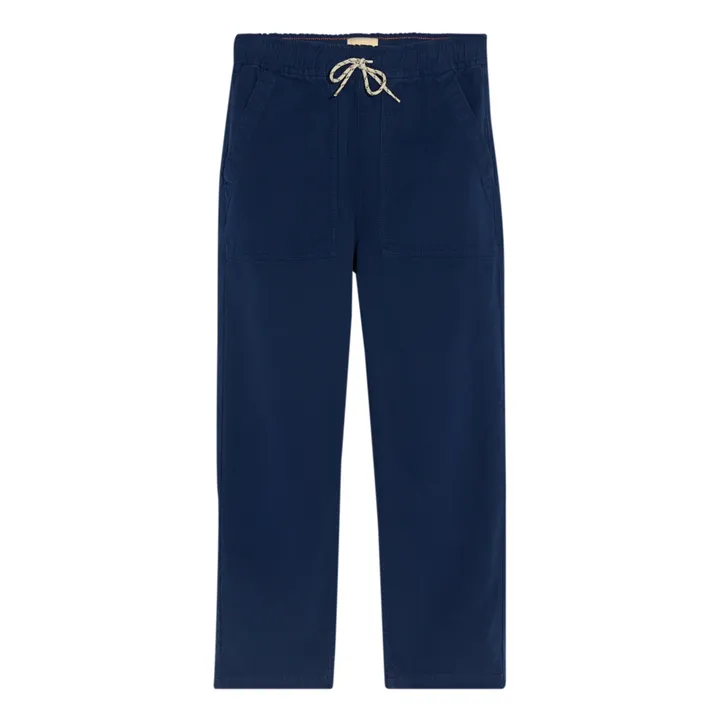 Bellerose Pantalon Droit Velours Poches Painter | Bleu marine