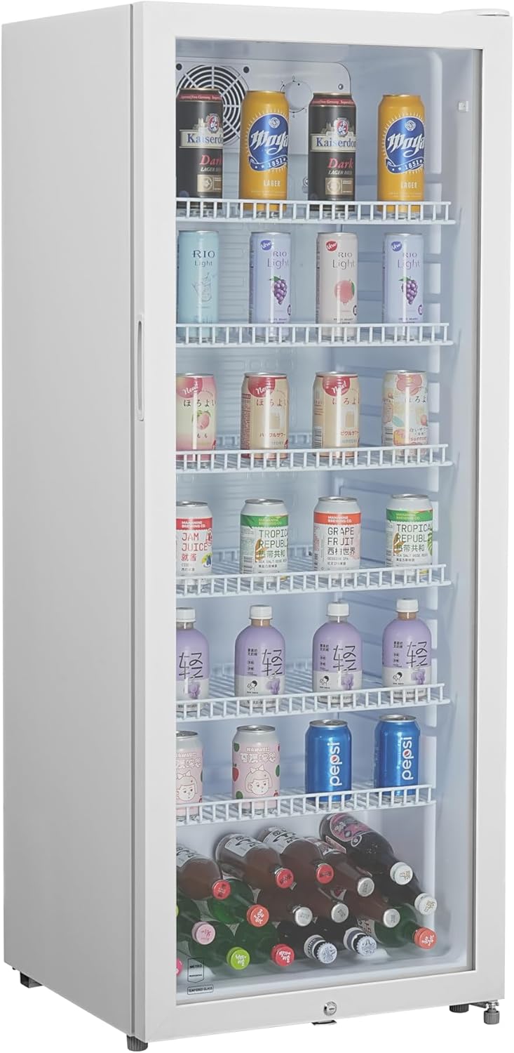 METRO Professional Getränkekühlschrank GSC4240, 237 L, 110 W, 6 verstellbaren Einlegeböden, weiß