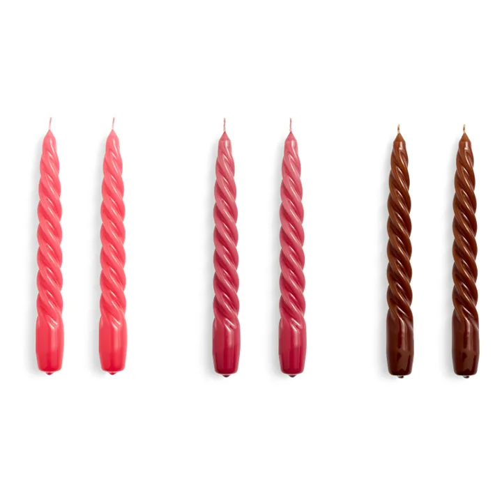Hay Bougies Twist - Set de 6 | Marron