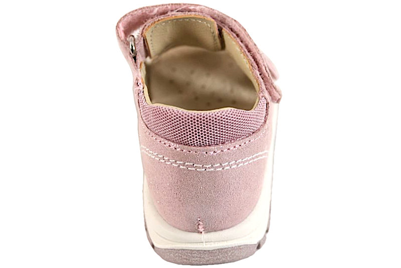 PONNY SANDAL I LYSERØDT SKIND MED GLIMMER