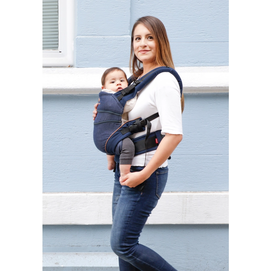 manduca Babytrage XT Cotton Denimblue-Toffee