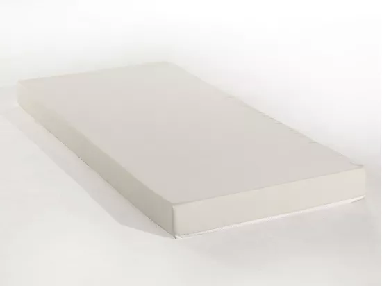 Lit banquette gigogne LOUISE - 2x90x190cm - Tissu gris + matelas