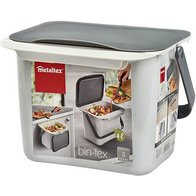 Poubelle bio Bintex, avec couvercle, gris