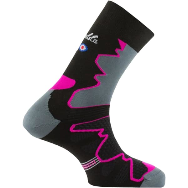 Chaussette randonnée THYO LA DOUBLE TREK HIGH NOIR/ROSE