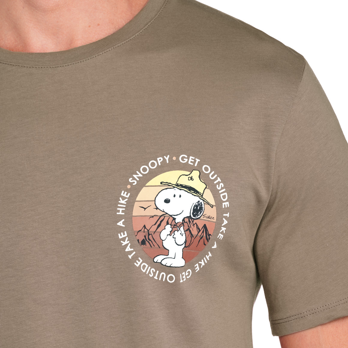 Jonas Nielsen Peanuts T-Shirt mit Rücken-Print braun