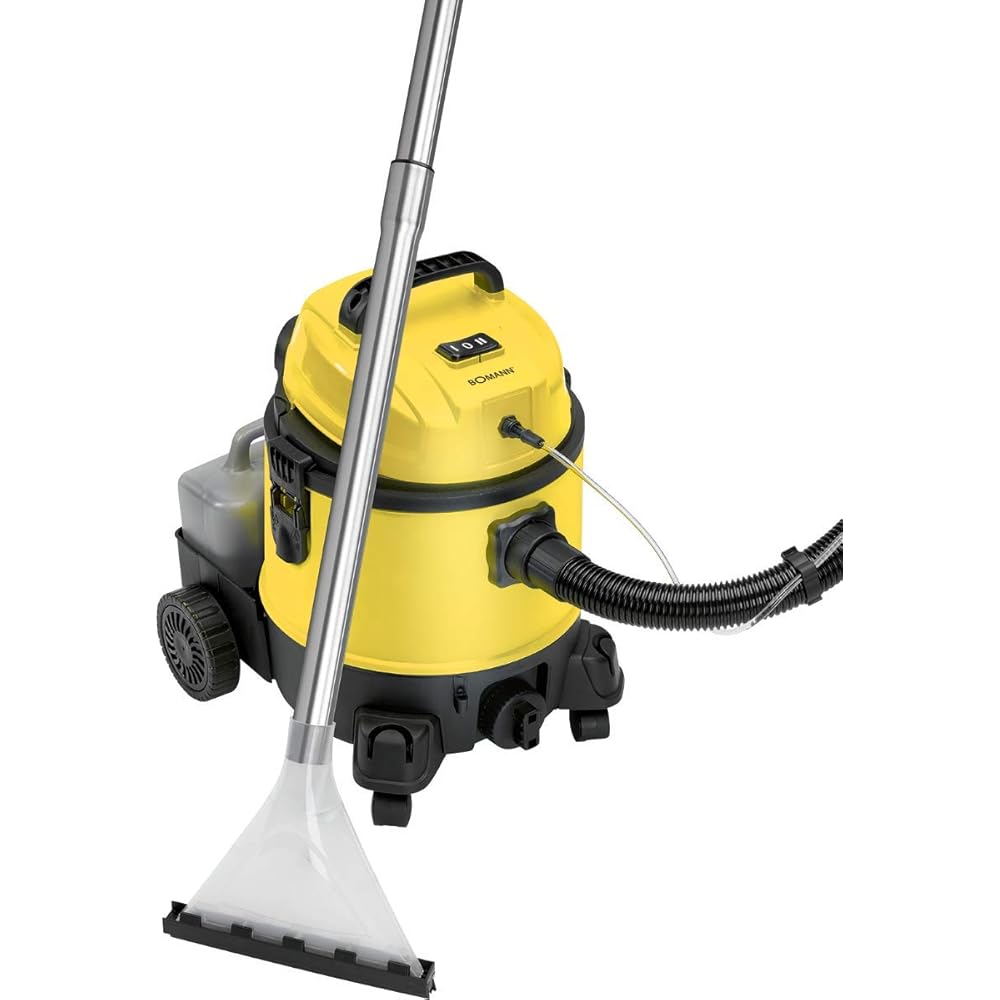 Bomann Aspirateur injecteur extracteur - Aspirateur Vapeur Nettoyeur - Netttoyeur Professionnel - Aspirateur Laveur - Aspirateur de Bricolage - Dry/Wet - 1200 W - Réservoir 20 l - Jaune/Noir : Cuisine et Maison