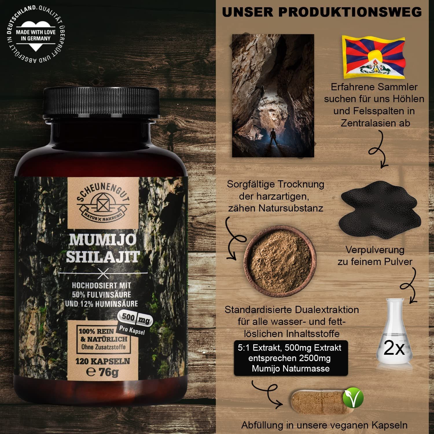 Scheunengut® Shilajit | Das Original mit 50% Fulvinsäure & 12% Huminsäure