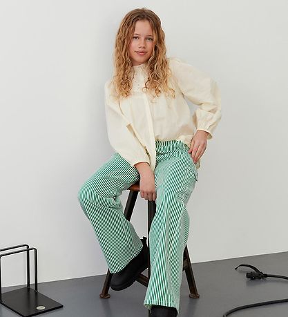 Sofie Schnoor Mädchen Jeans - Gestreift - Green