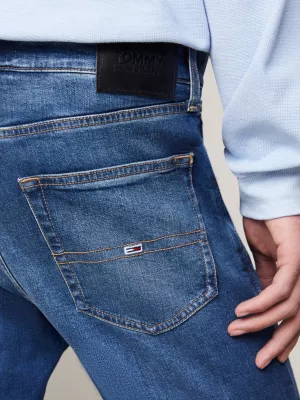 Calça jeans Ryan Straight Relaxed Fit com lavagem desbotada