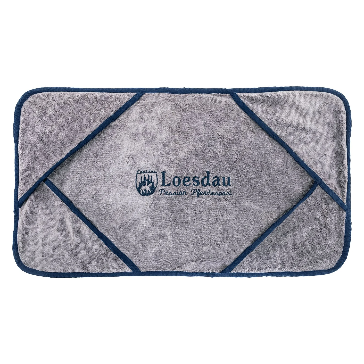 Loesdau Pflegetuch Multi Towel  - grau/navy - ca. 65 cm x 35 cm