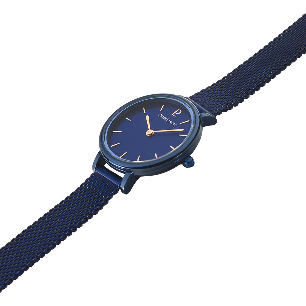 Montre Lannier Pierre Nova Acier Bleu