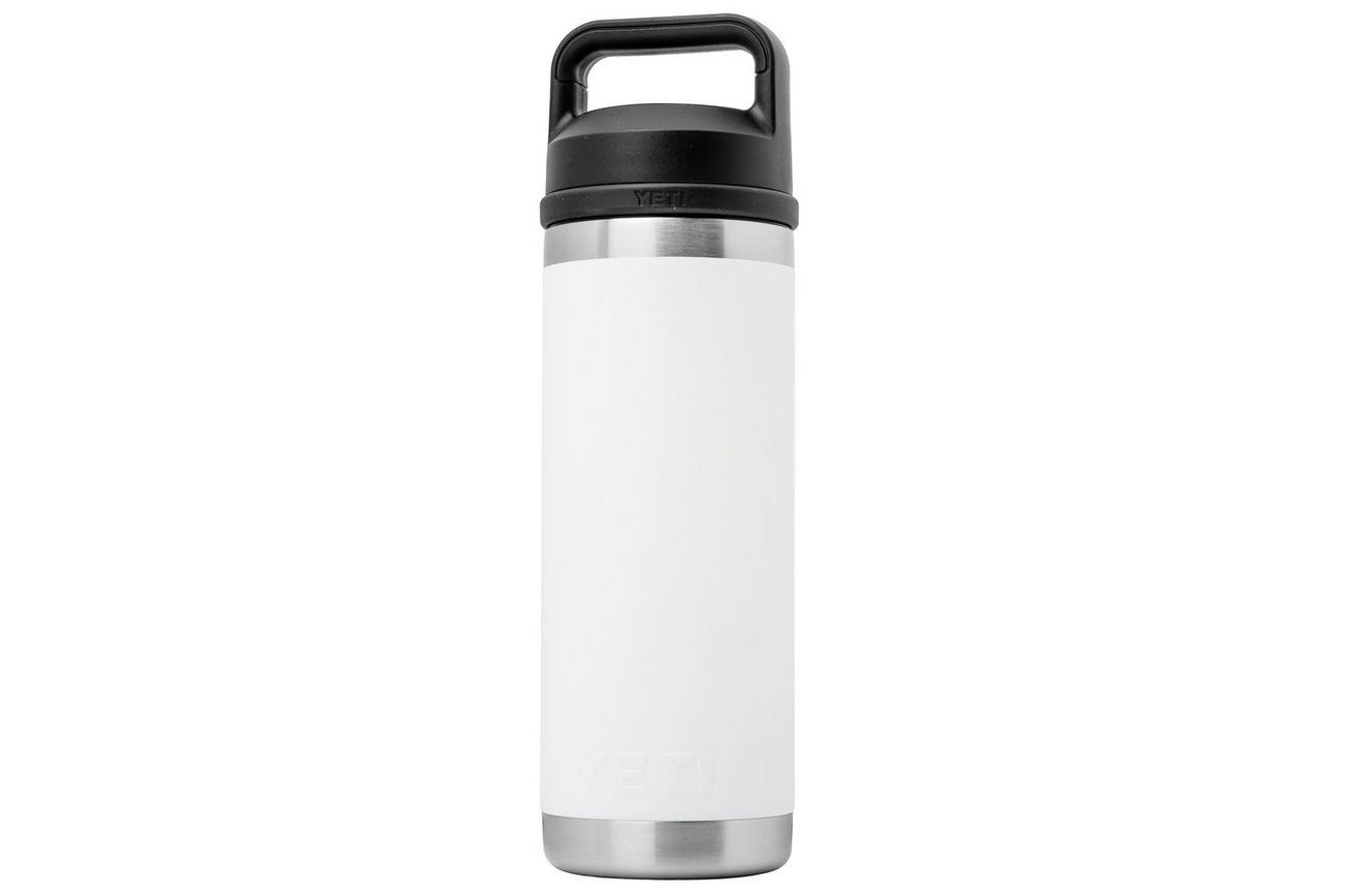 Yeti Rambler Bottle 18oz Chug Cap, White, thermosfles met drinkdop, 532 ml